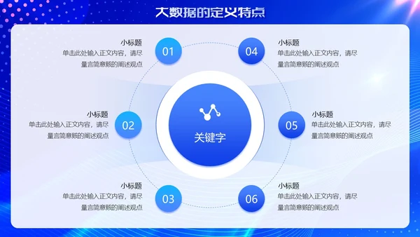 蓝色大数据人工智能科技风科技创未来商务通用PPT模板