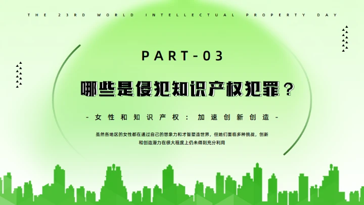 世界知识产权日，保护知识产权知识通用PPT模板