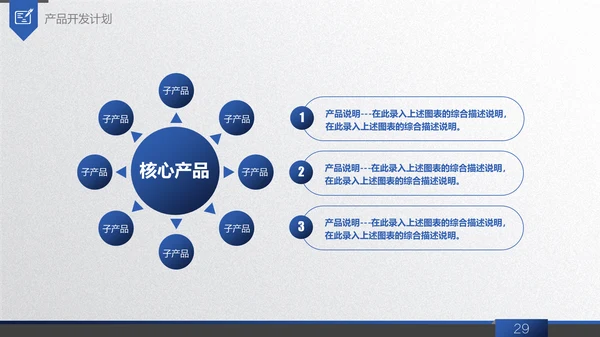 商务蓝创业商业融资计划书通用PPT模板