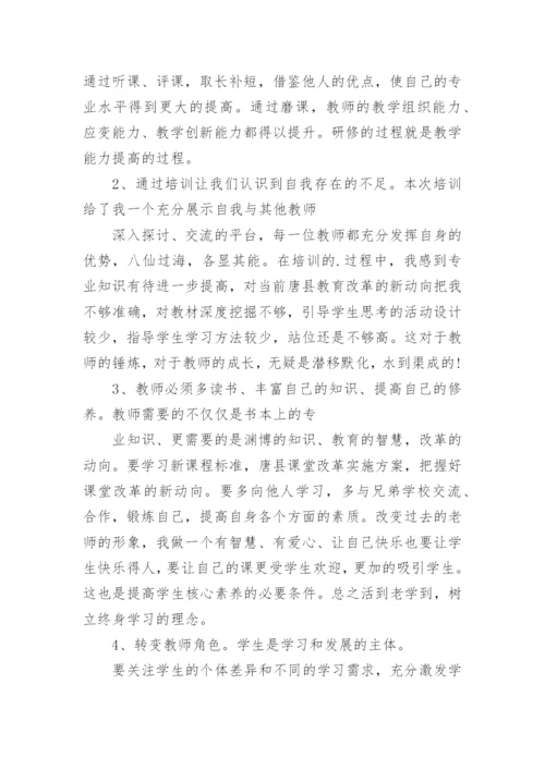 教师个人研修反思.docx