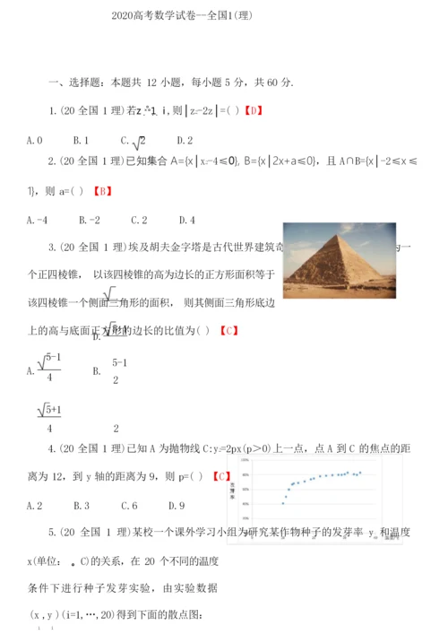 2020年高考数学试卷--全国1(理科)3.docx