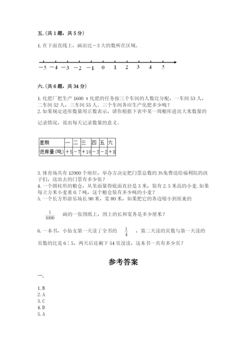小学毕业班数学检测卷含答案（完整版）.docx