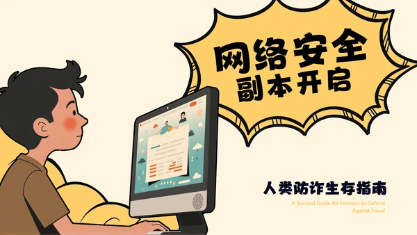 黄色卡通漫画创意安全教育宣传PPT模板