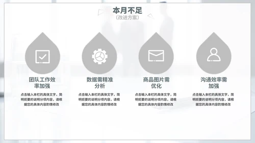 简约实景月度工作总结汇报PPT模板
