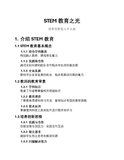 STEM教育之光