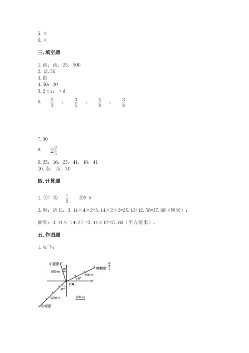 人教版六年级上册数学期末测试卷【研优卷】.docx