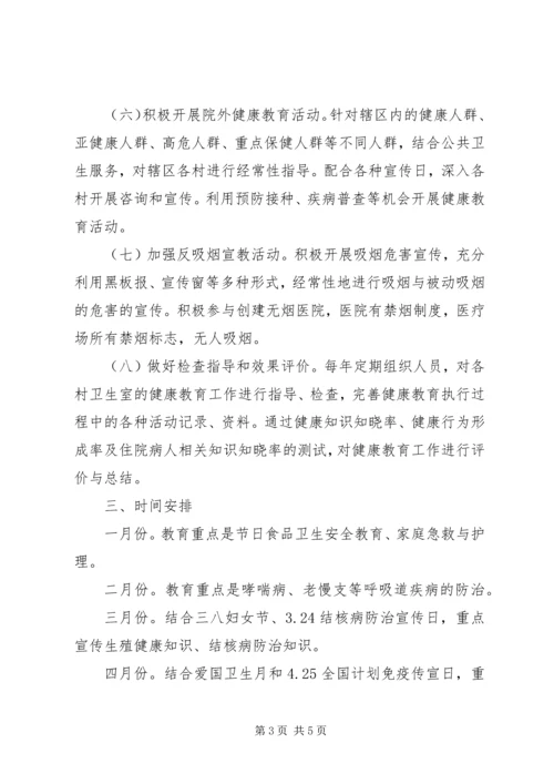 健康教育年度工作计划.docx