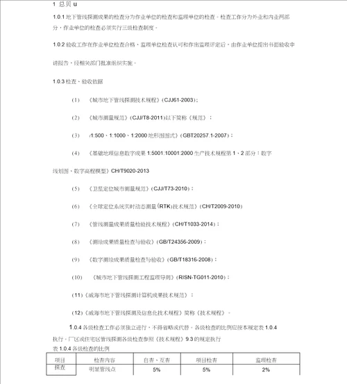 厦门地下管线探测成果质量检查验收规定