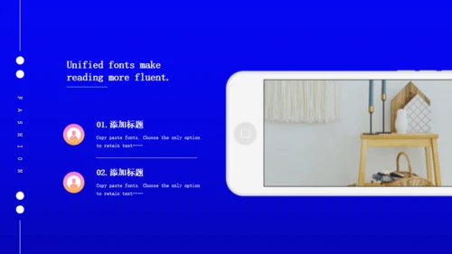 蓝色背景作品集通用PPT模板