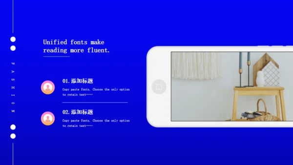 蓝色背景作品集通用PPT模板
