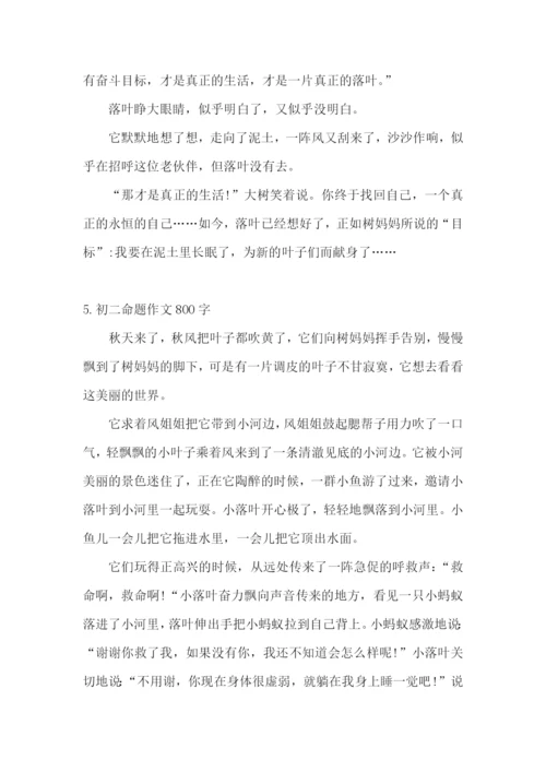 初二命题作文800字(精选5篇).docx