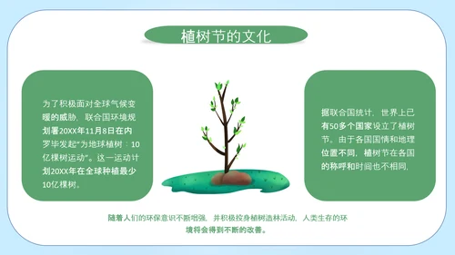312植树节活动PPT模板