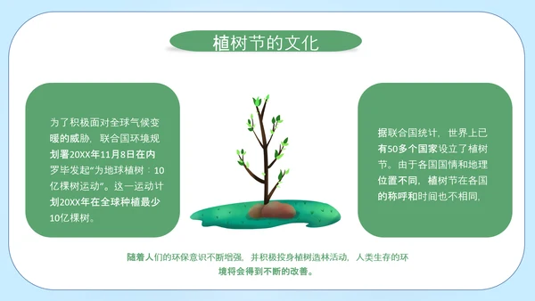 312植树节活动PPT模板