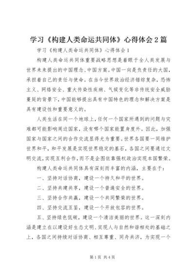 学习《构建人类命运共同体》心得体会2篇.docx