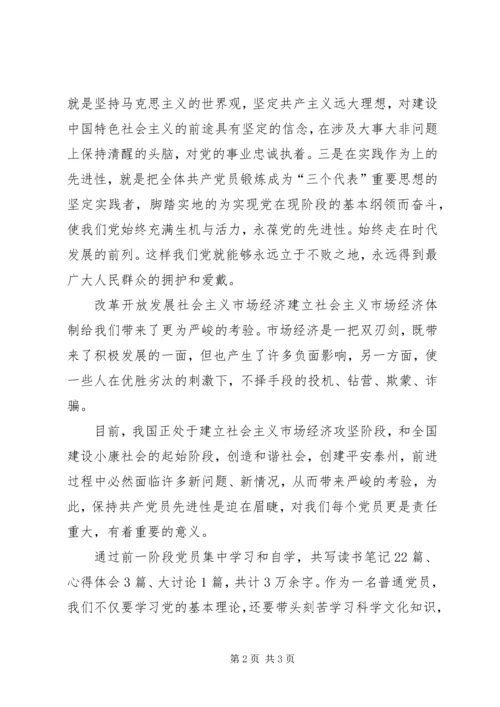 先进性学习教育活动第一阶段个人小结.docx