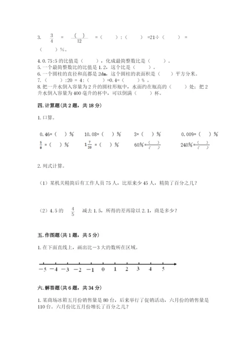 冀教版六年级下册数学 期末检测卷含答案【轻巧夺冠】.docx