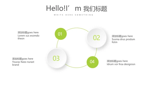 绿色时尚微立体述职总结汇报商务通用PPT动态模板