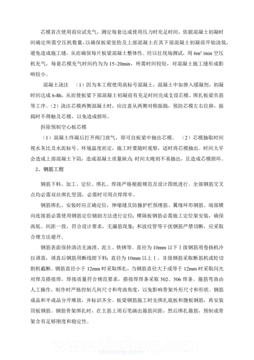 后张法空心板梁预制综合标准施工专业方案.docx