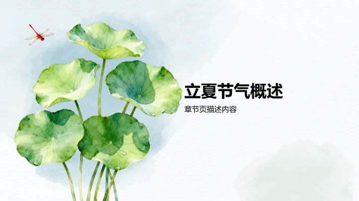 二十四节气立夏PPT模板