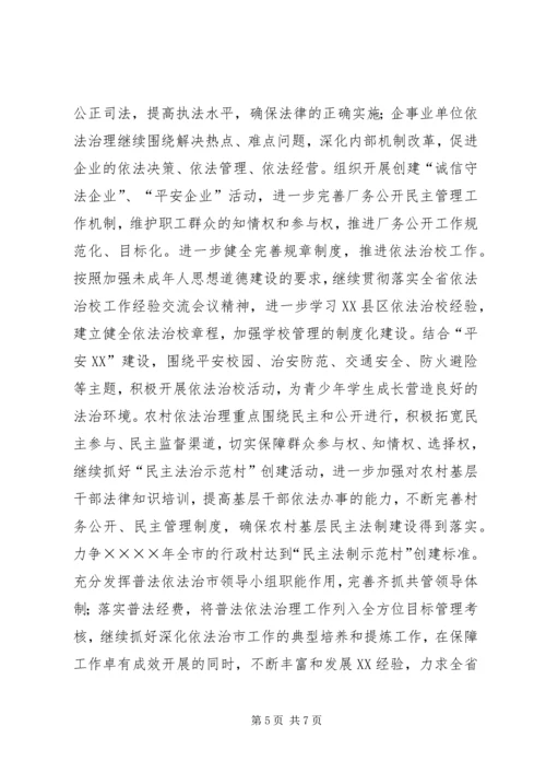 全市普法依法治理工作要点 (5).docx