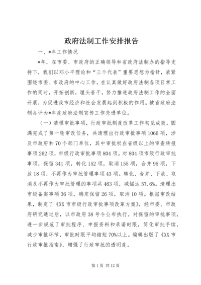 政府法制工作安排报告.docx