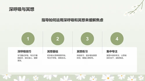 绿色小清新高考生考前焦虑应对方法PPT模板