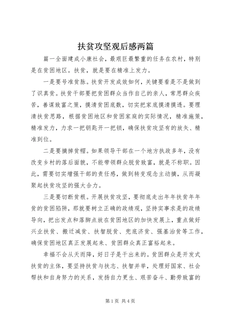 扶贫攻坚观后感两篇.docx