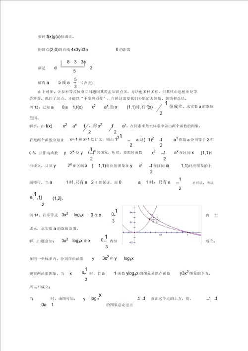 含参数一元二次不等式解法及含参不等式恒成立问题专题