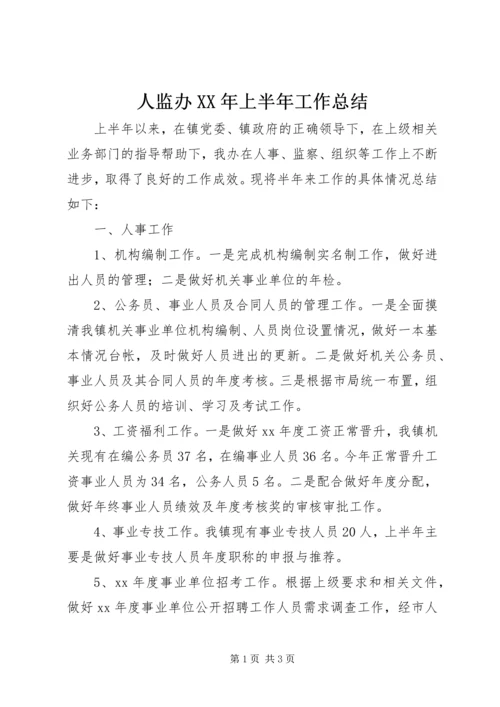 人监办某年上半年工作总结.docx