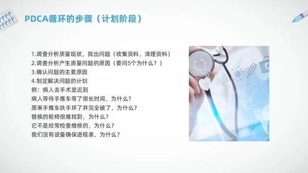 蓝色简约护理质量标准管理PPT模板宣传PPT动态PPT质量管理