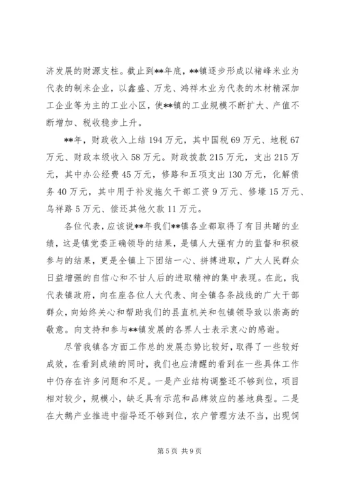 乡镇政府年终工作汇报.docx