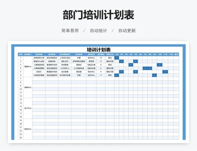 部门培训计划表