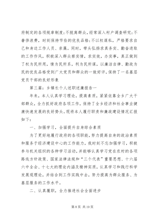 乡镇长个人述职述廉报告.docx