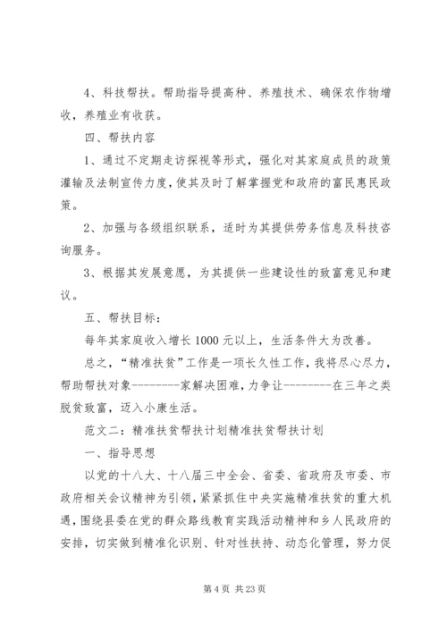 精准扶贫户帮扶计划.docx