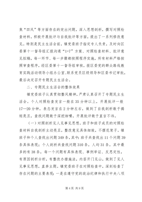 党的群众路线专题民主生活会工作报告.docx