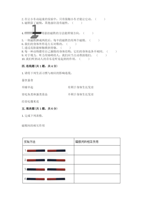 教科版二年级下册科学知识点期末测试卷含答案【巩固】.docx