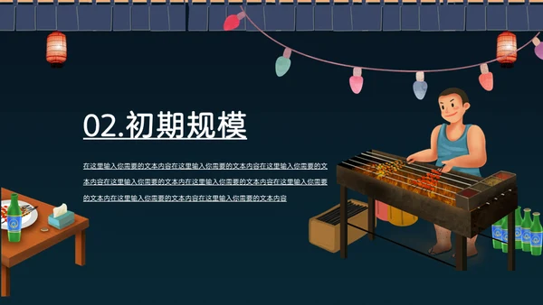 深夜食堂烧烤夜宵招商通用PPT