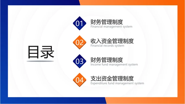 蓝橙色扁平风财务企业员工培训PPT套装