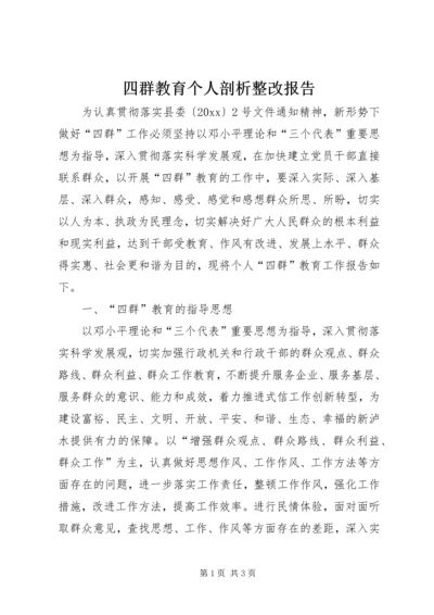 四群教育个人剖析整改报告.docx