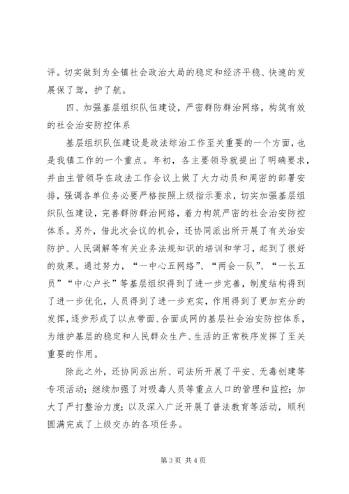 乡镇政法综治工作总结.docx