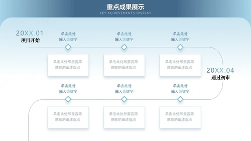 蓝色励志大气简约渐变努力拼搏工作总结通用PPT模