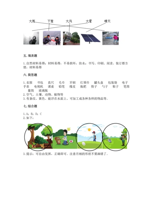 教科版科学二年级上册《期末测试卷》精品（有一套）.docx