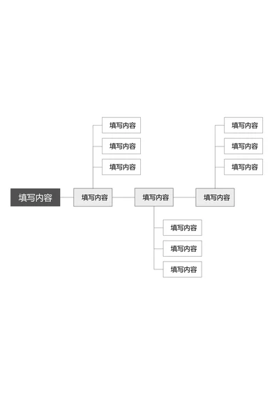 黑白简约基础鱼骨图