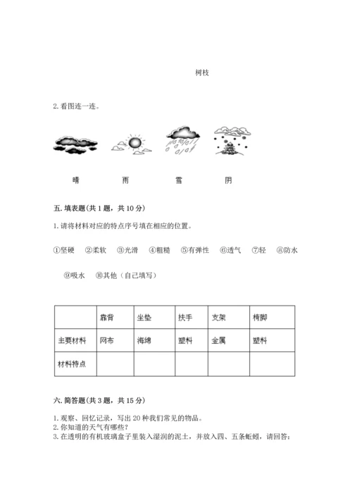 教科版二年级上册科学期末测试卷精品【b卷】.docx