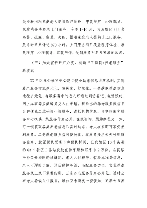 民政局社会福利中心工作总结