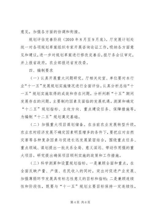 省农业发展十二五规划编制工作方案 (3).docx