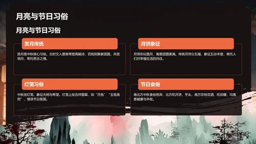 红色复古风中秋节课件PPT