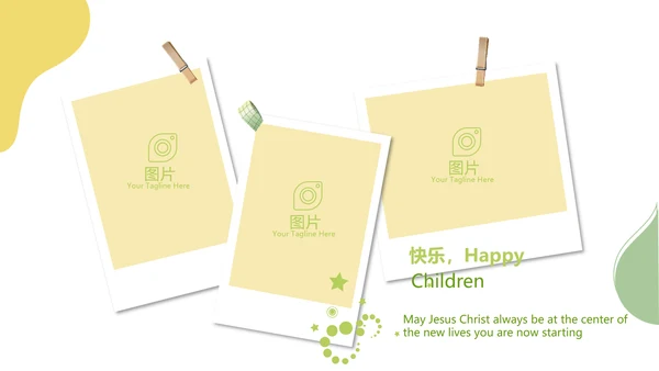 绿色小学生饮食健康动态PPT模板