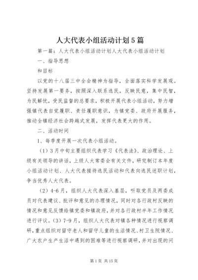 人大代表小组活动计划5篇.docx