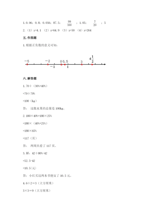 重庆市梁平县六年级下册数学期末测试卷最新.docx